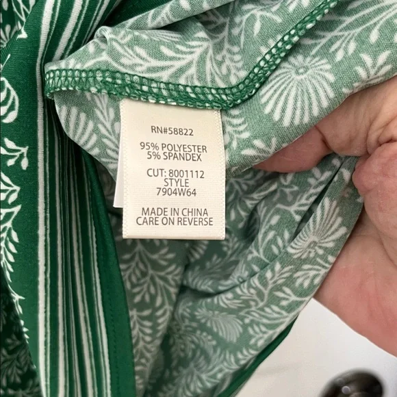 Max Studio Green Floral Fit-and-Flare Tank Dress - Picture 3 of 8